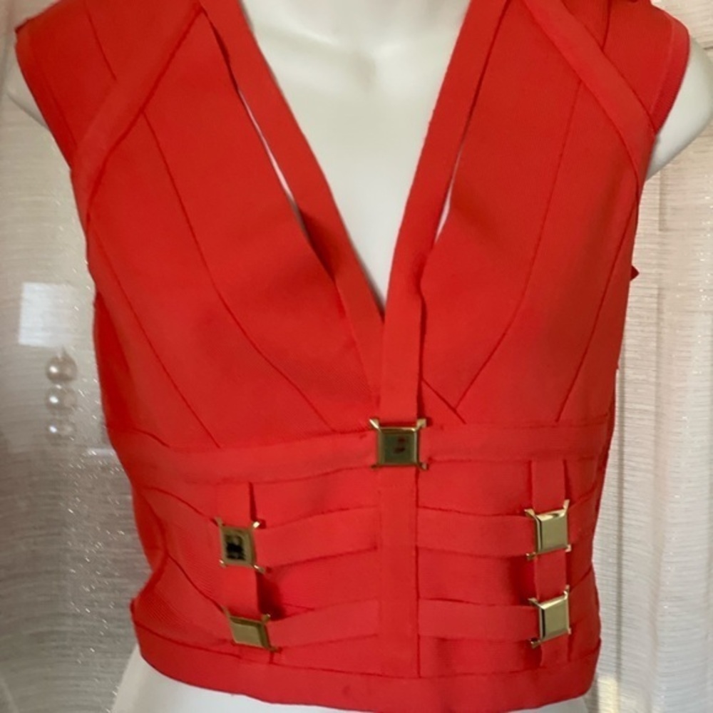 Bebe Salmon color stretch top